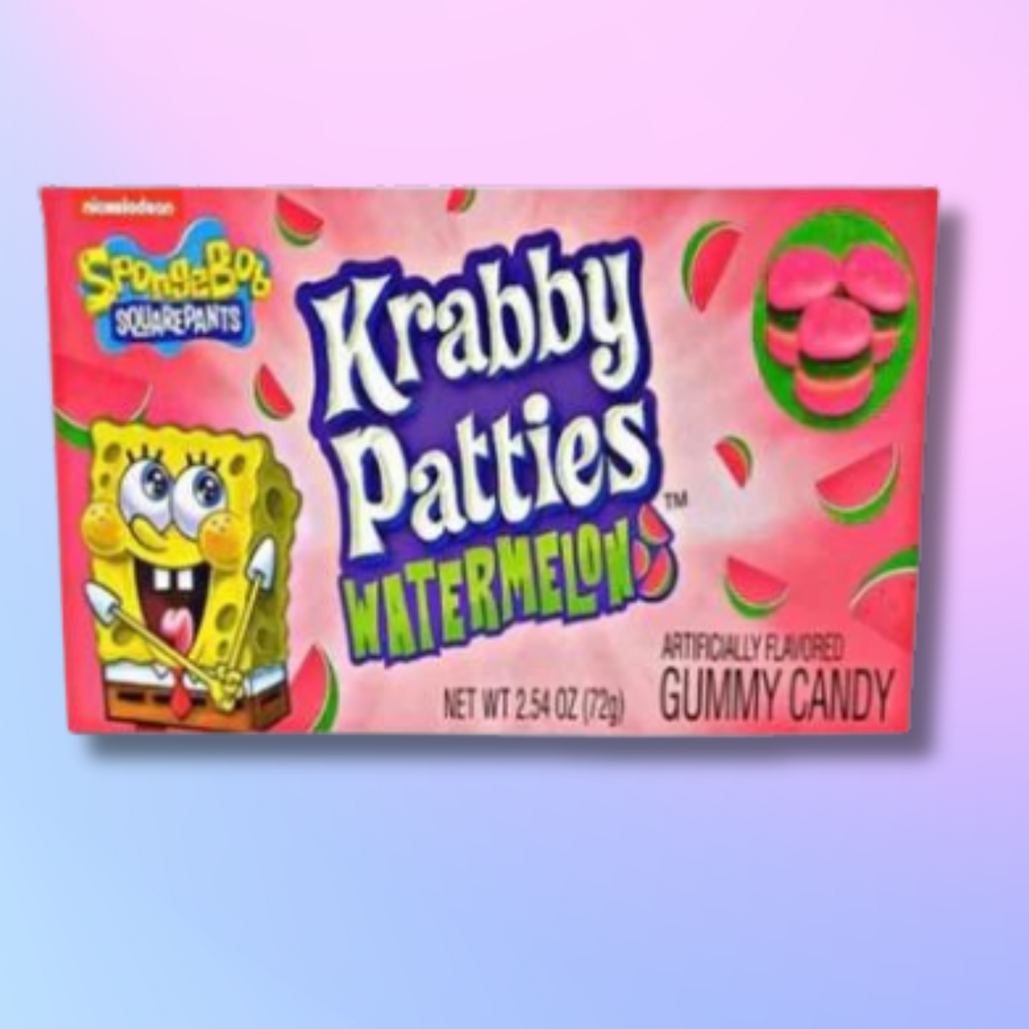 Spongebob Squarepants Gummy Krabby Patties Watermelon, Theater Box 72 g