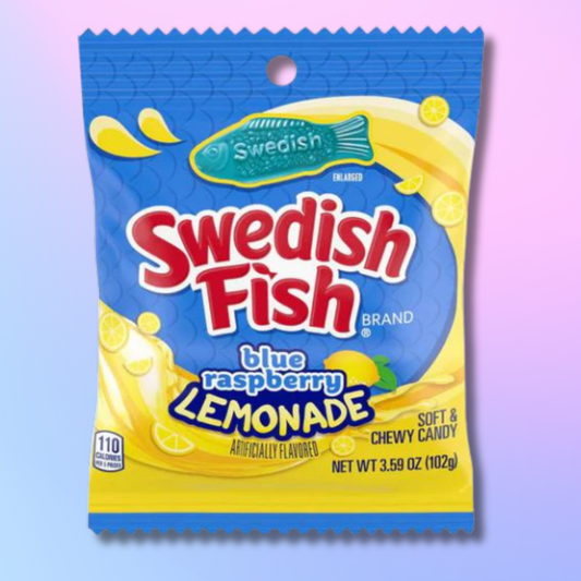 Swedish Fish Blue Raspberry Lemonade Peg Bag 102 g