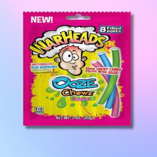 Warheads Ooze Chewz Ropes 85 g