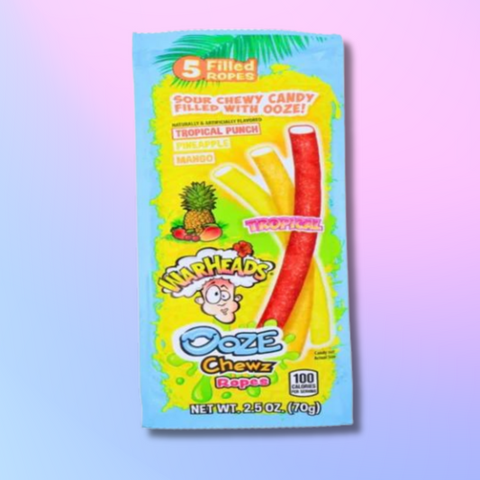 Warheads Ooze Chewz Tropical Ropes 70 g