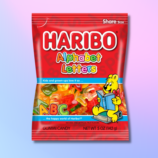 Haribo Alphabet Letters Candy Peg Bag 142 g