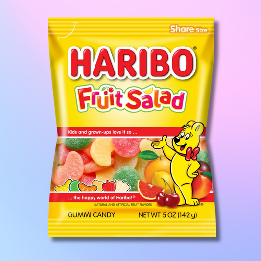 Haribo Fruit Salad Gummi Candy Peg Bag 142 g