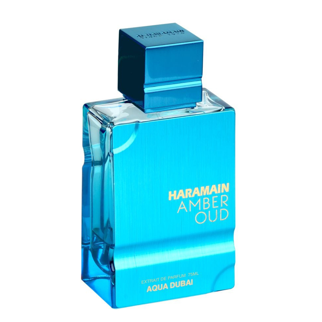 alt="Al Haramain Aqua Dubai 100ml Extrait de Parfum for men – luxury long-lasting fragrance with citrus, aquatic, and woody accords"