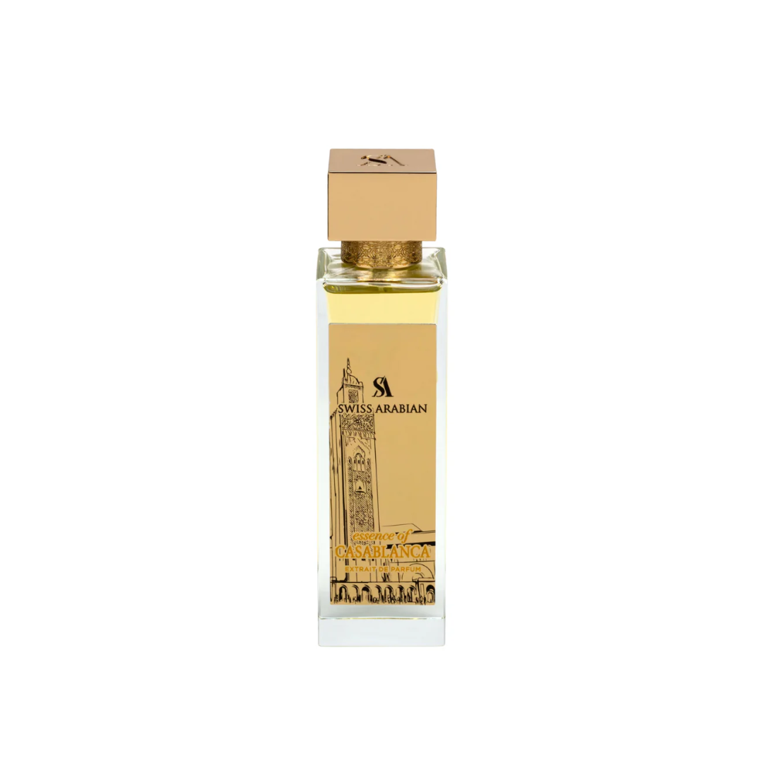 Swiss Arabian perfume bottle on a white background